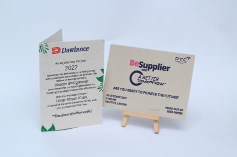 Dawlance · Parco · Standard Chartered — Branded Seed Paper Cards — image 2