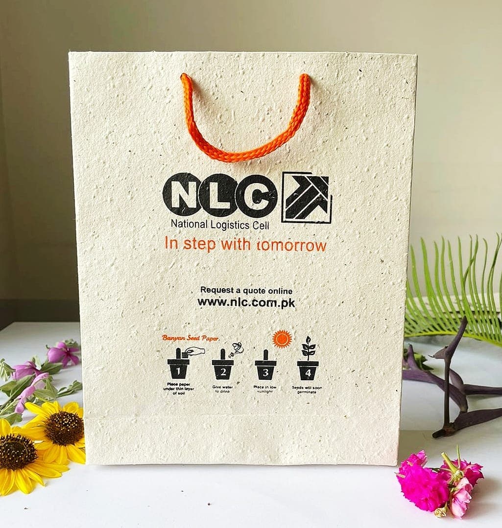 NLC — National Logistics Cell — Plantable seed-paper carrier bag