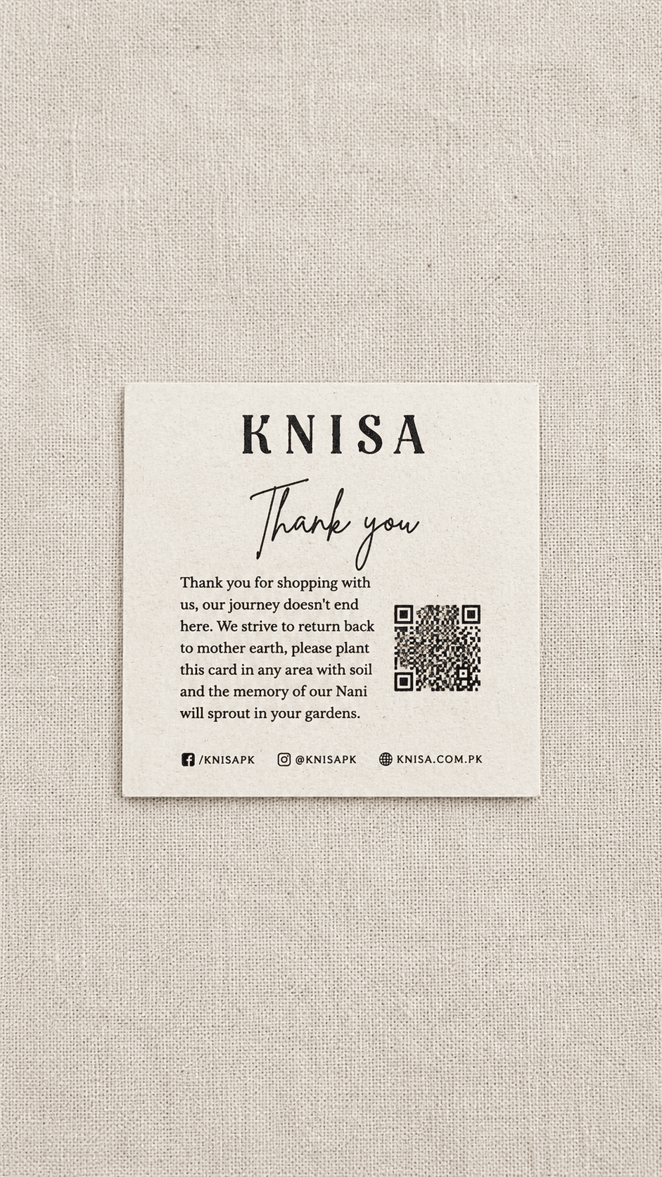 Knisa — Plantable thank-you cards & inserts